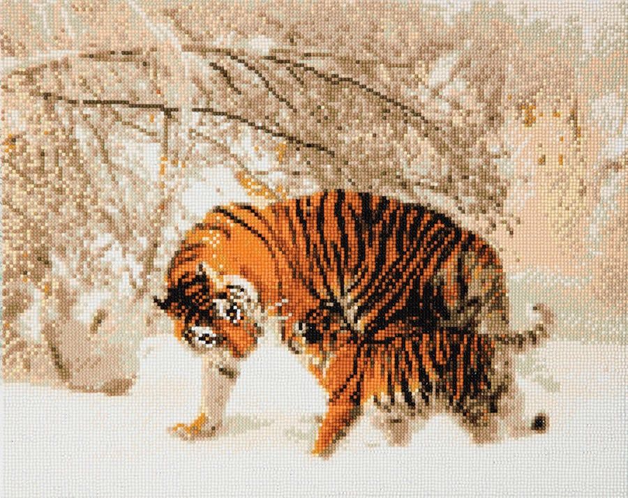 Craft Buddy Winter Tigers Crystal Art Kit Large