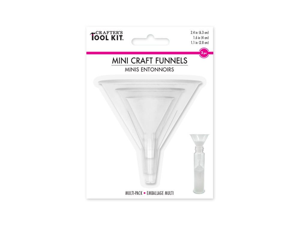 Crafters Tool Kit Assorted Mini Craft Funnels 3pc
