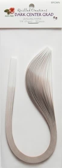 Quilled Creations Quilling Paper Brown Dark Center Graduated 1/8in