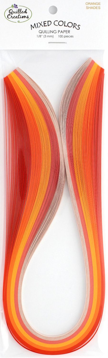Quilled Creations Quilling Paper Orange Shades 1/8in 100pc