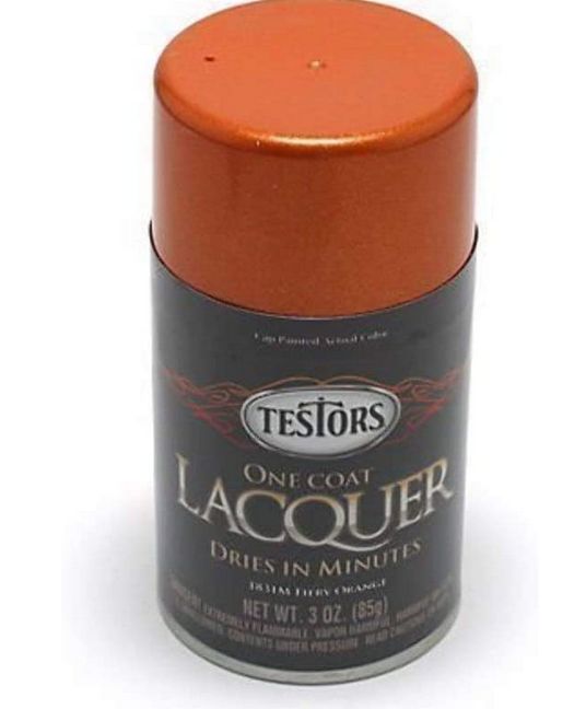 Testors Lacquer Spray Fiery Orange 3oz
