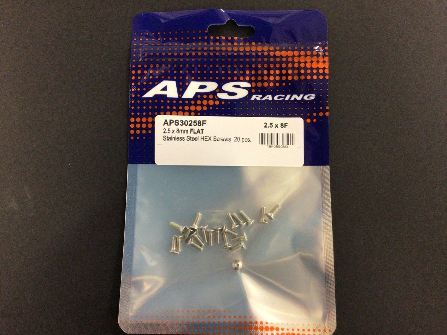 APS 2.5x8mm Stainless Steel Socket Flat Hex Screws