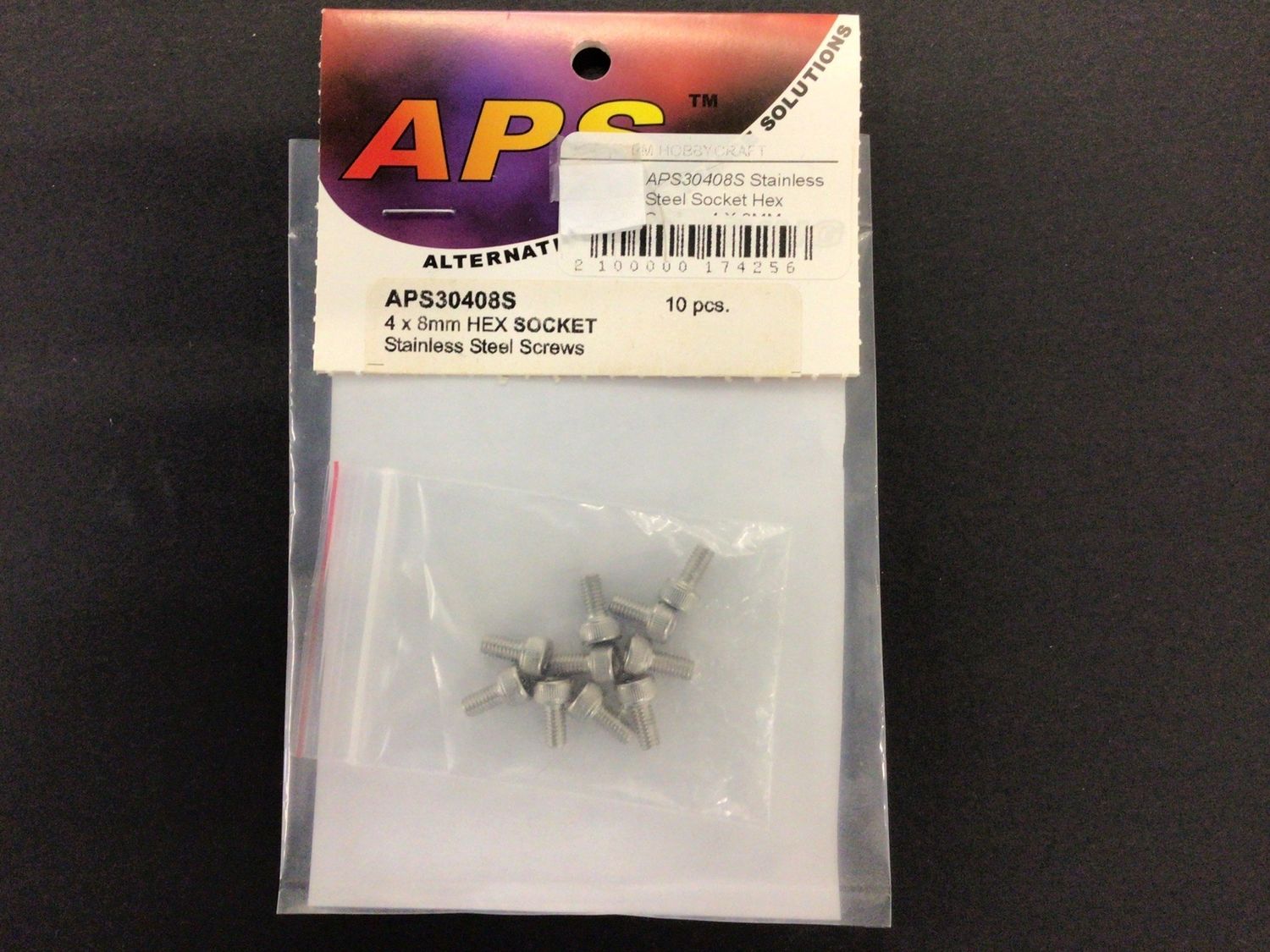 APS 4x8mm Stainless Steel Socket Hex Screws