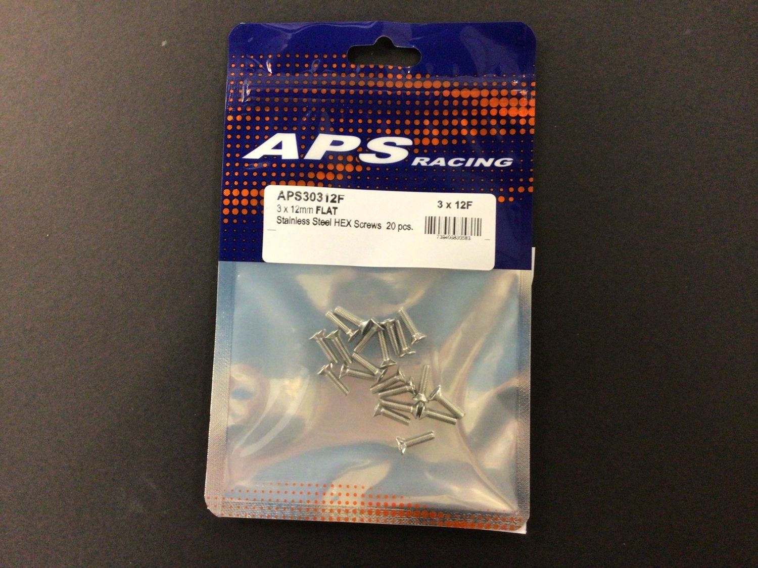 APS 3x12mm Stainless Steel Flat Hex Screws