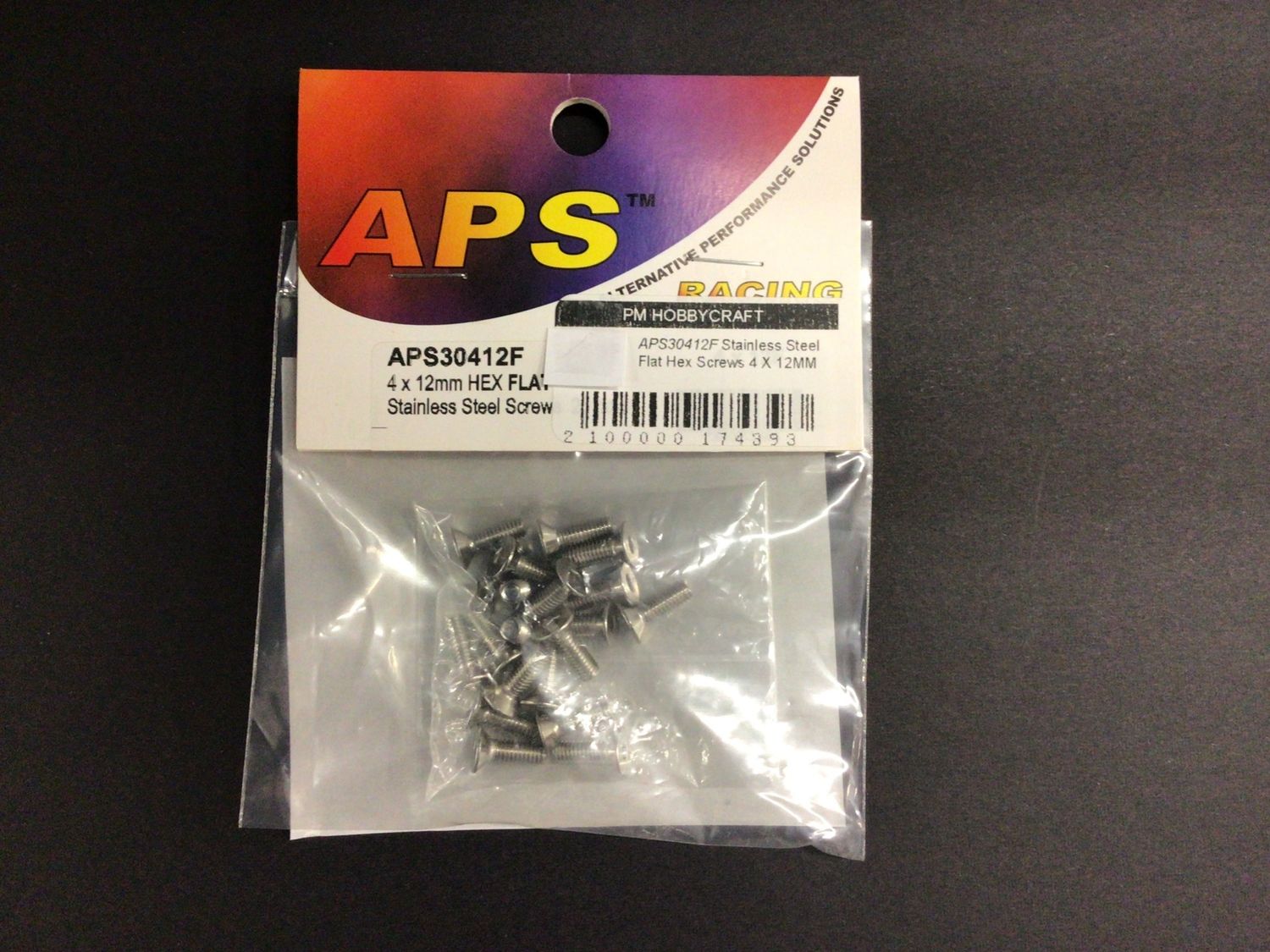 APS 4x12mm Stainless Steel Flat Hex Screws