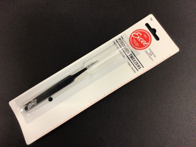 Excel Blk Strght Pnt Tweezers