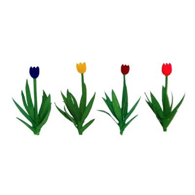 JTT Scenery 1in O-Scale Tulips 36pc Assorted Colours