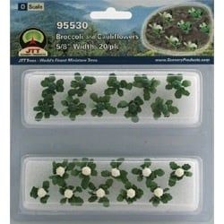 JTT Scenery BROCOLLI/CAULIFLWR 5/8" O-SCALE 20PK