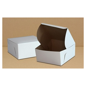 Retail Supplies 7x7x3.5in White Bakery Box