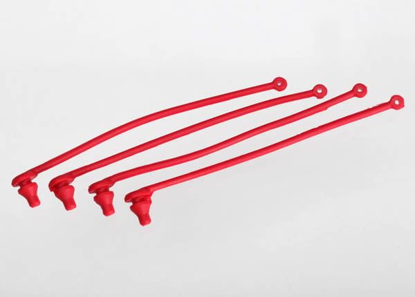 Traxxas Body Clip Retainer Set (Red) (4)