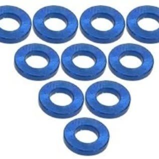 3 Racing Aluminum M3 Flat Washer 1.0mm 10pc Blue