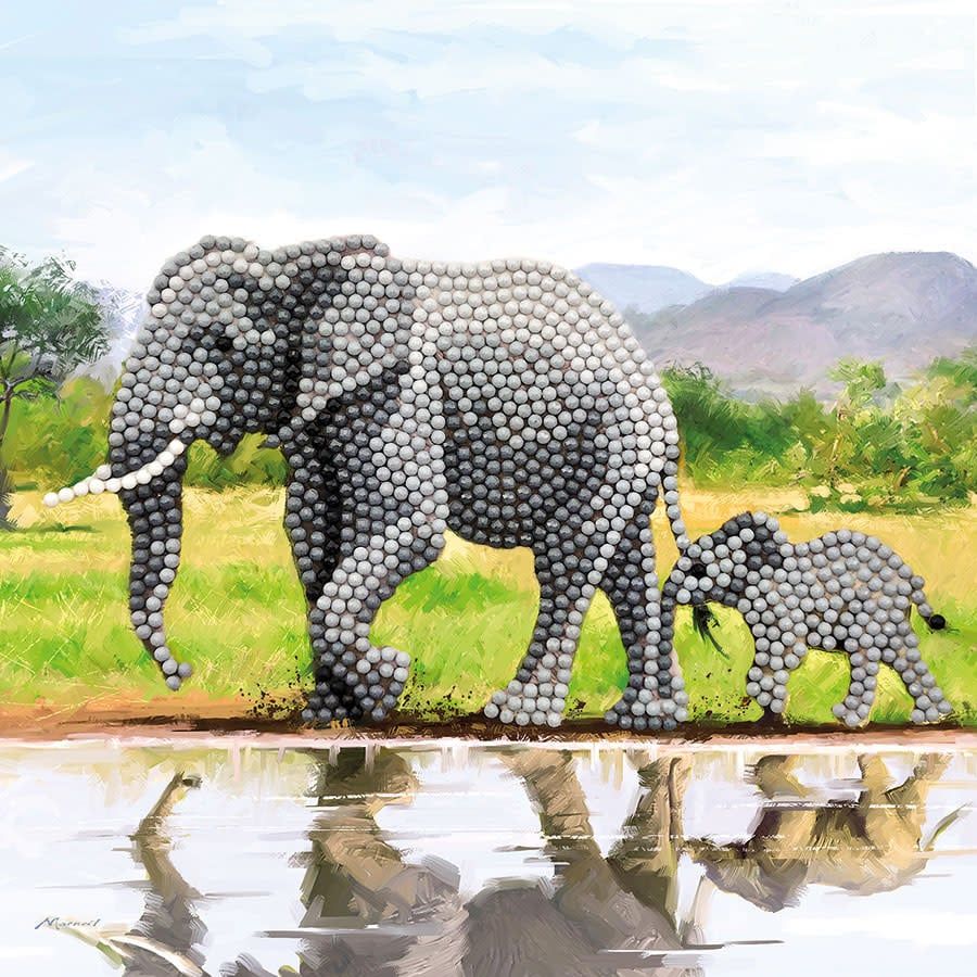 Craft Buddy Elephant Crystal Art Card