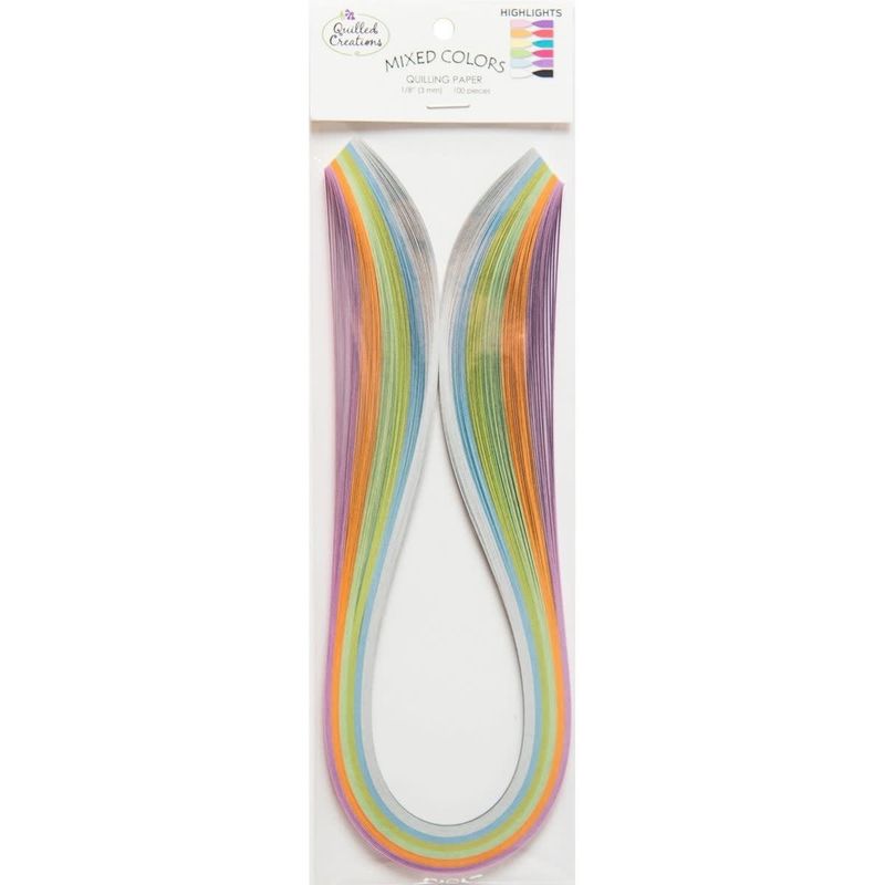 Quilled Creations Quilling Paper Mixed Colors Highlight 1/4in
