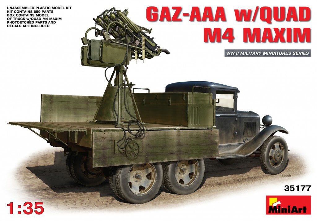 Miniart 1/35 GAZ-AAA With Quad M-4 Maxim