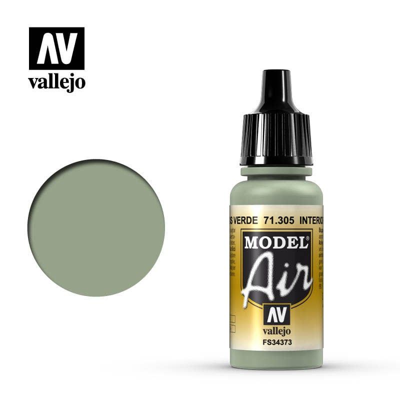 Vallejo Interior Grey Green Model Air Acrylic 17 ml