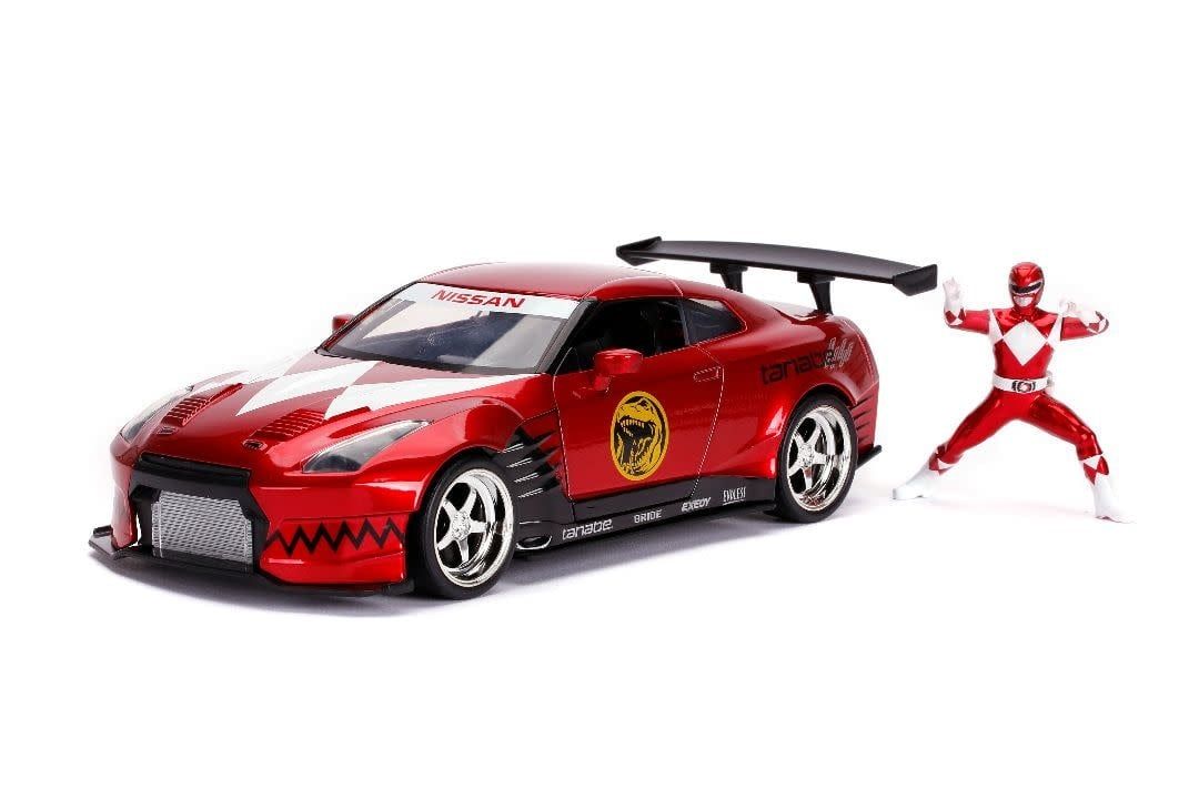 Jada Toys 1/24 "Hollywood Rides" 2009 Nissan GT-R (R35) w/ Red Ranger