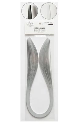 Quilled Creations Quilling Paper White &amp; Black Highlights  1/4in