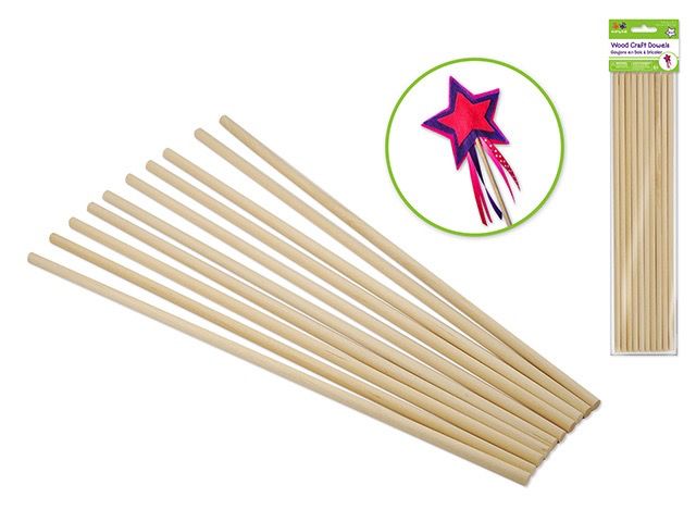 MultiCraft 1/4x12in Craftwood Dowel 10pc
