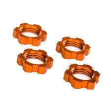 Traxxas 17mm Orange Anodize Serrated Splined Wheel Nuts 4pc