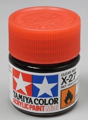 Tamiya X-27 Clear Red Acrylic Mini 10ml
