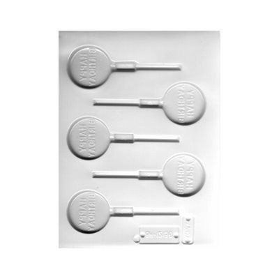 Lorann Happy Birthday Round Hard Candy and Chocolate Mold