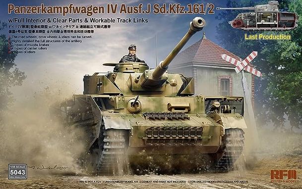 Rye Field 1/35 Panzer IV Ausf.J Last Production With Interior