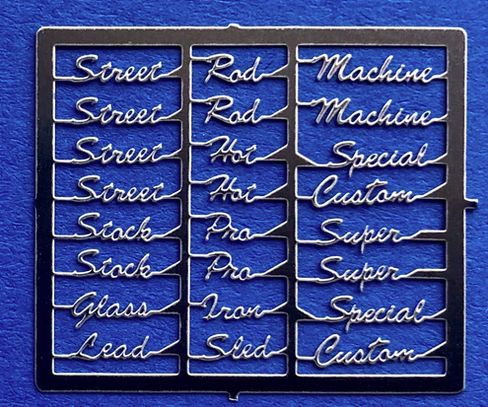 Detail Master R/C 1/24 1/25 Custom Scripts Assorted