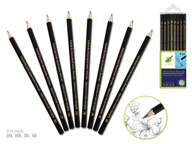Colorfactory Assorted Sketching Pencils 8pc