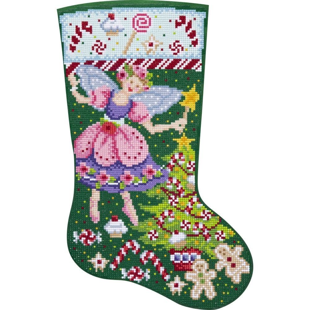 Bucilla Diamond Art Sugarplum Fairy 18in Stocking Kit