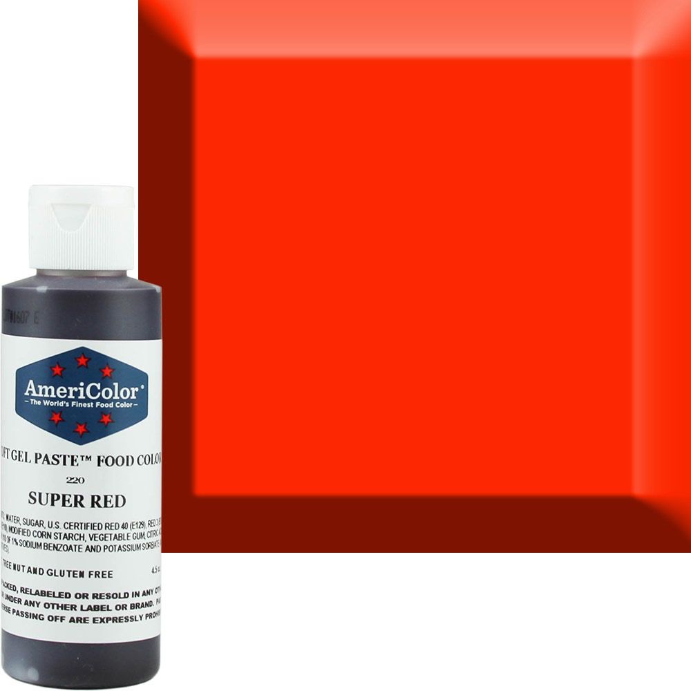 AmeriColor 4.5oz Soft Gel Super Red
