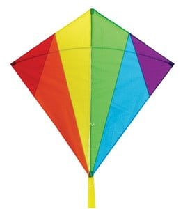 Skydogs Kites  32&quot; Rainbow Diamond Shape Kite