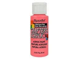DecoArt Crafters Acrylic Paint: 2oz WILD ROSE PINK