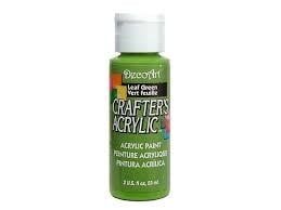 Decoart Crafters Acrylic Paint Leaf Green 2oz