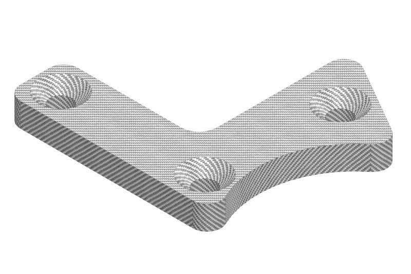 Team Corally Suspension Arm Stiffener - B, Lower Front Left - Graphite 3mm, Dementor, Kronos, Shogun