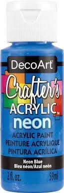 DecoArt Crafters Acrylic Paint: 2oz Blue Neon