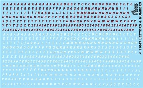 Gofer Racing 1/24 Letters and Numbers Model Car Decal