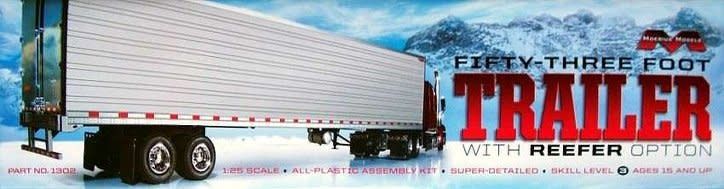 Moebius 1/25 53' TRAILER  W/REEFER