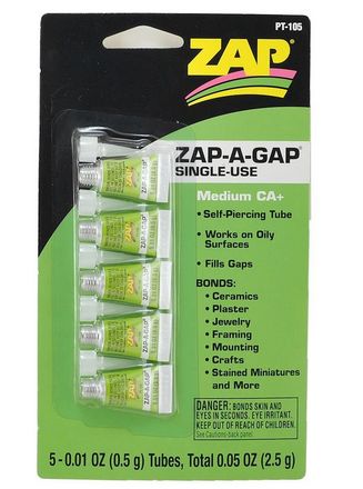 Pacer ZAP PT105 SINGLE USE GLUE TUBE .01OZ