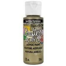 DecoArt Crafter&#39;s Acrylic Paint - 2oz SPARKLING CHAMPAGNE