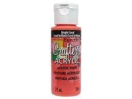 DecoArt Crafter's Acrylic Paint - 2oz BRIGHT CORAL