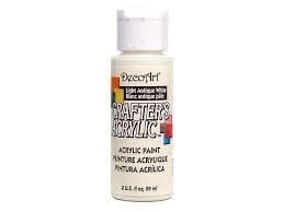 DecoArt Crafter's Acrylic Paint - 2oz LIGHT ANTIQUE WHITE