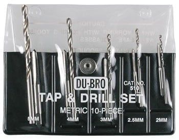 Du Bro 10Pc Metric Tap &amp; Drill Set