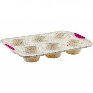 Trudeau Jumbo Muffin Pan Confetti Fuchsia