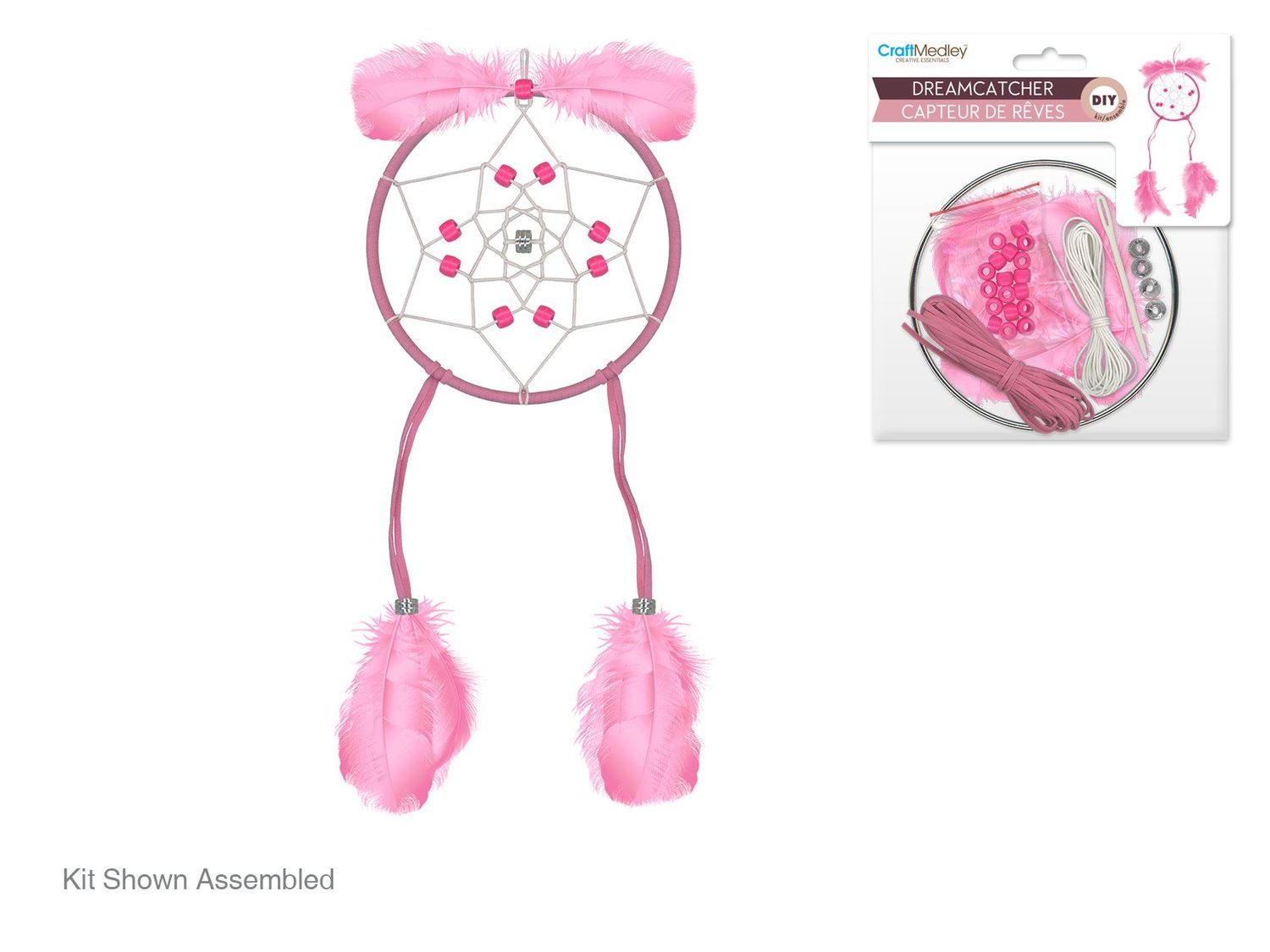 CraftMedley Dream Catcher Kit Pink