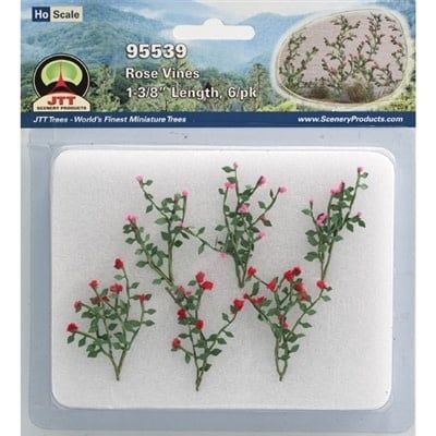JTT Scenery ROSE BUSHES 1-38" LONG HO SCALE 9PK