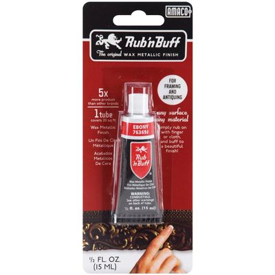 Amaco Rub n Buff Metallic Wax Finish 0.5oz Ebony