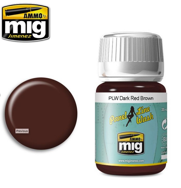 Ammo of MIG PLW Dark Red Brown 35ml