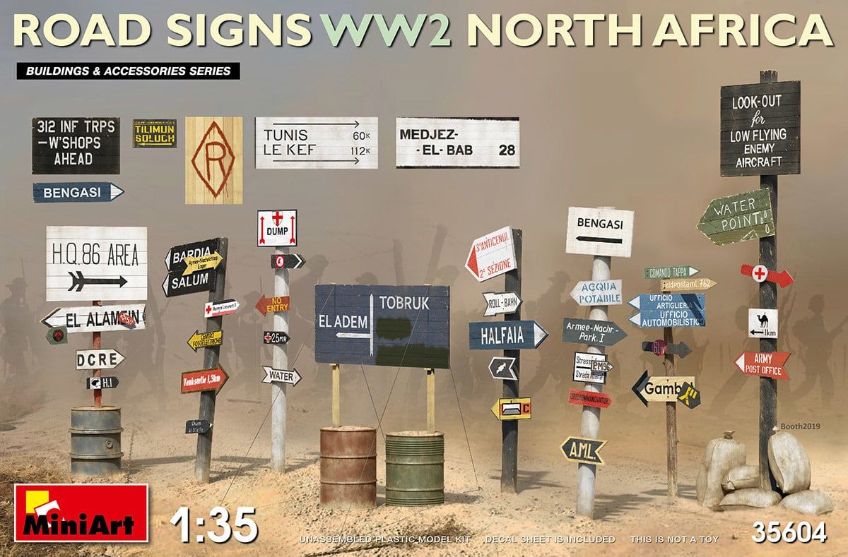 Miniart 1/35 Road Signs WW2 (N.Africa)