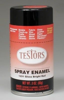 Testors Spray Gloss Bright Red 3oz