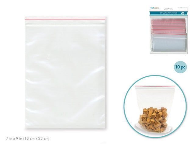 CraftMedley 7x9in Zipper Seal Polybags